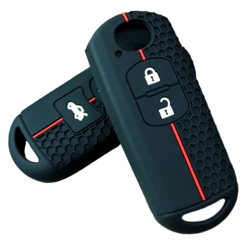 2 3 Buttons Silicone Car Key Cover Case, For Mazda 2 3 6 Axela Atenza CX-5 CX5 CX-3 CX-7 CX8 CX-9, Fob Accessories, key case key case cover car key shell car key chain