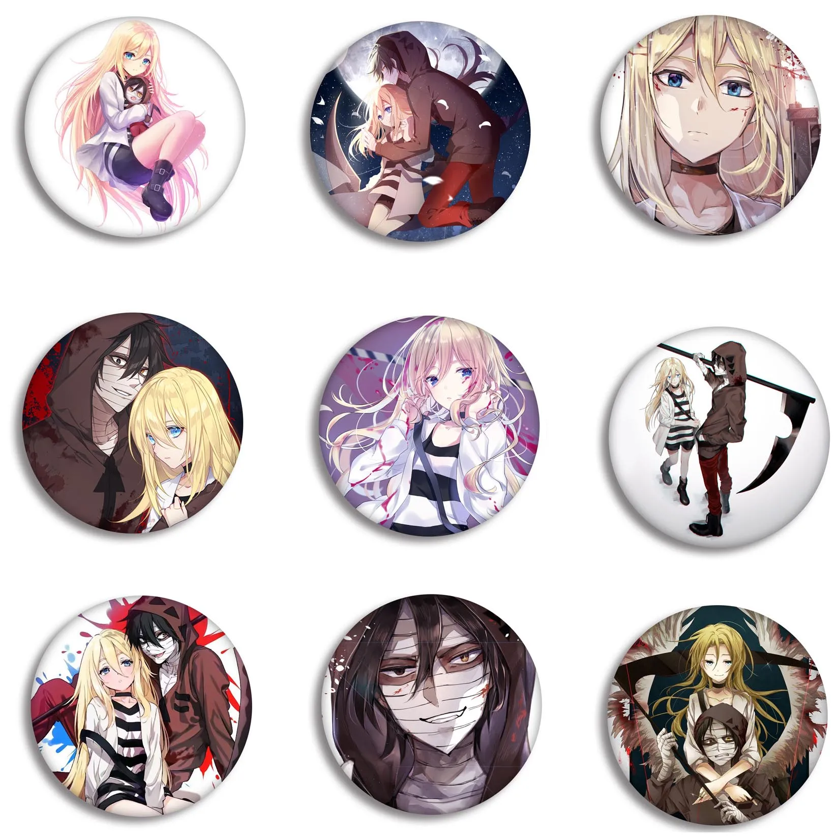 Angels of Death Metal Anime Badge Woman Rachel Gardner Isaac Foster Cartoon  Brooch Man Ray Zack Cute Bag Ornament Accessories - AliExpress