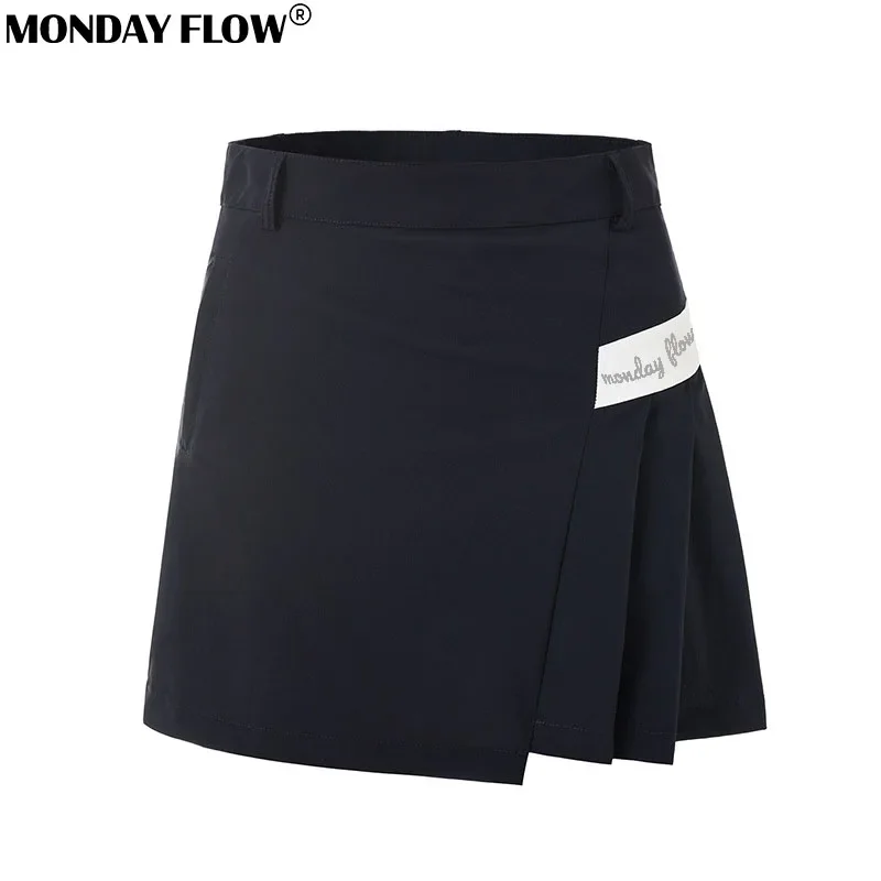 Monday Flow Golf Women Summer Sports Skirt Breathable Leggings Half Body Skirt Ladies A-line Pleated Skirts