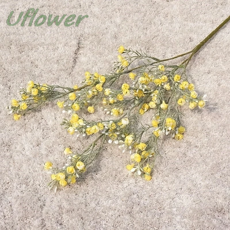 42 Köpfe künstlicher Schleierkraut, Gypsophila-Blumenstrauß, handgefertigt, gefälschte Pflanze, Blumenarrangement für Zuhause, Hochzeit, Tischdekoration – Detail 3