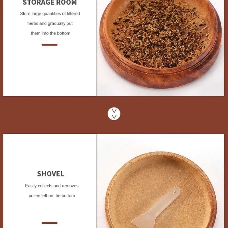 4-Layer Resin Wooden Tobacco Grinder 40/55mm Drum Type Herb Grinder Magnetic Lid Metal Filter Manual Smoke Crusher Smoking Tools