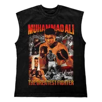 T-shirt Hip Hop Streetwear pour hommes, coton glacé lavé, saut de boxe, portrait graphique précieux, Y-270Gym Tee Top, vêtements pour hommes 3