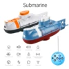 Mini RC Submarine 0.1m/s Speed Remote Control Boat Waterproof Diving Toy Simulation Model for Kids Christmas Gift  New Year Gift 1