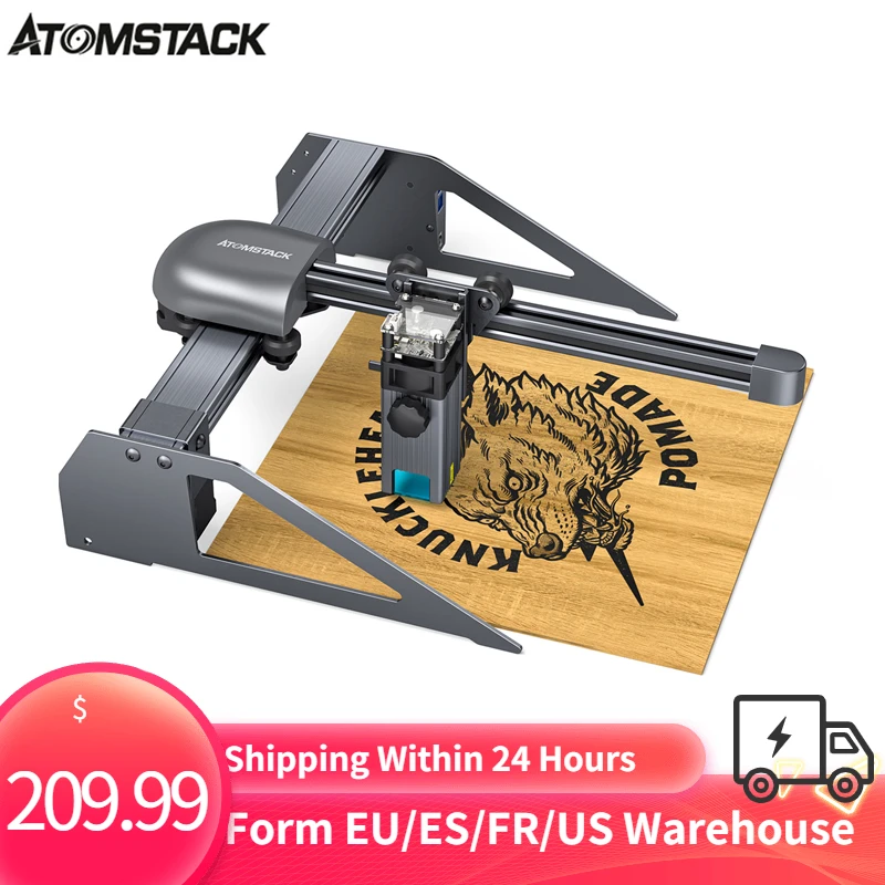 3dprinter ATOMSTACK P7 30W Laser Engraver Desktop DIY Engraving Cutting Machine 200*200 Fixed-focus Laser for Metal Wood Bamboo Leather industrial 3d printer