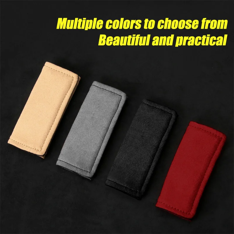 Car Armrest Cover Car Roof Armrest Soft Suede Cover Pull Handle Gloves Protective Covers Ceiling Handle Protection Auto Interior Accessories