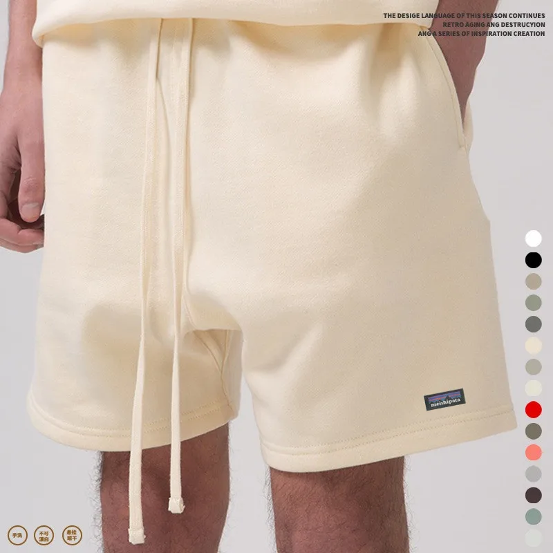 

Spring and Summer FOG Color Street Loose Trendy Brand Five-quarter Pants