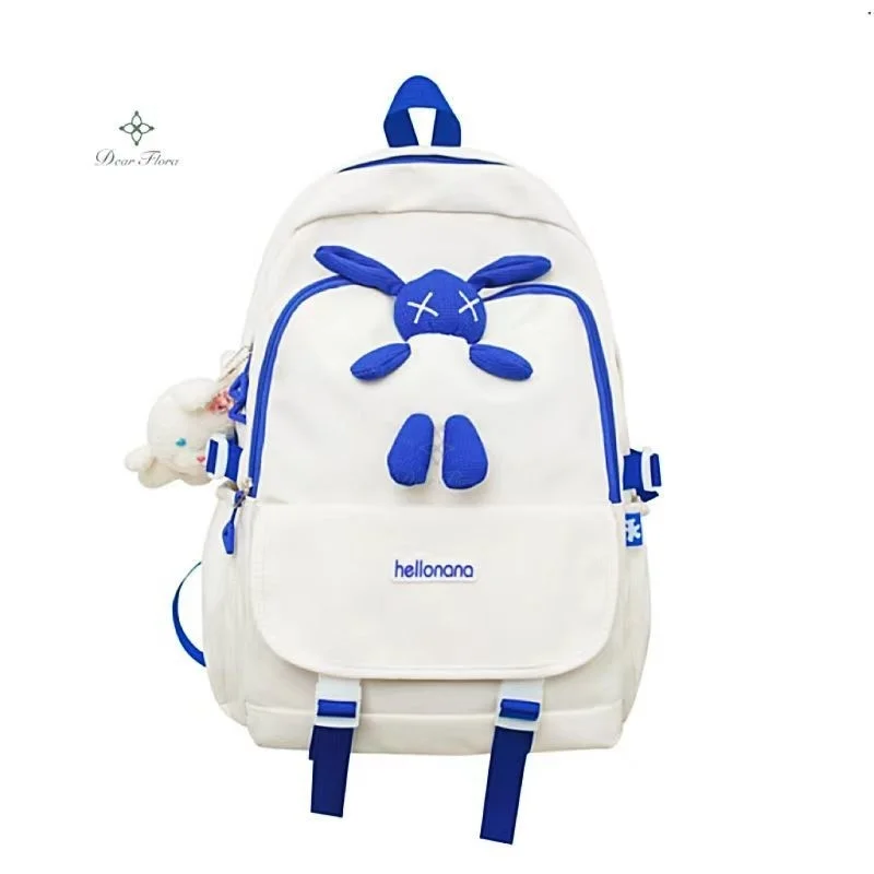 

Cute Y2K Teenagers Backpack Waterproof Multi Pocket Nylon Cartoon Student School Backpack Kawaii Large Capacity Travel Book Pack