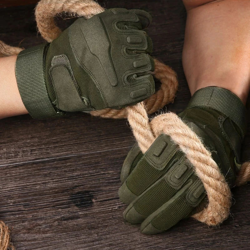 Hot Sale Man Tactical Gloves Polyester Fiber Protect Outdoors Gloves Mountaineering Wear Non-Slip Mittens Warm Winter