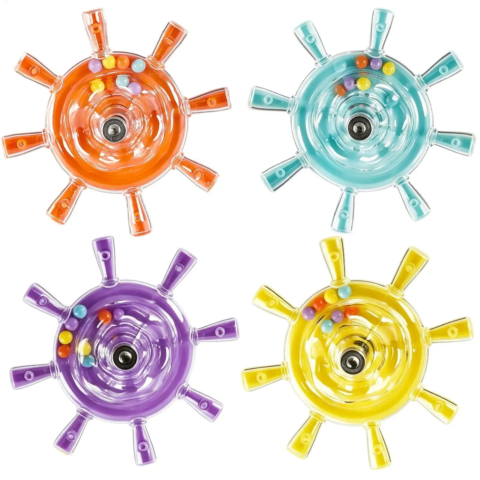 Rotating Bird Bead Spinner Toy with Chewing Exercise Wheel and Rattle Cage Accessories