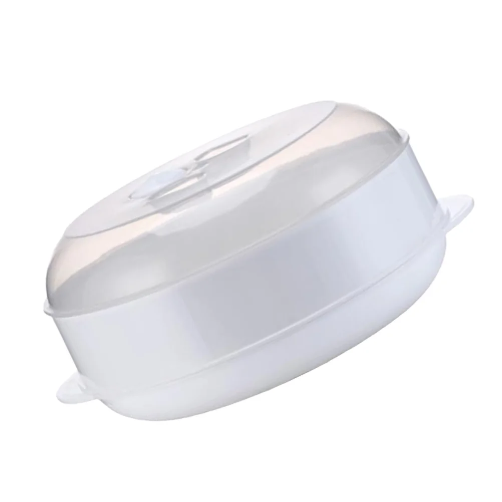 Steamer Basket Dim Sum Steamed Rack Microwave Oven Kitchen Steamer Heats Up With Cover For Food Fish (Single Layer)