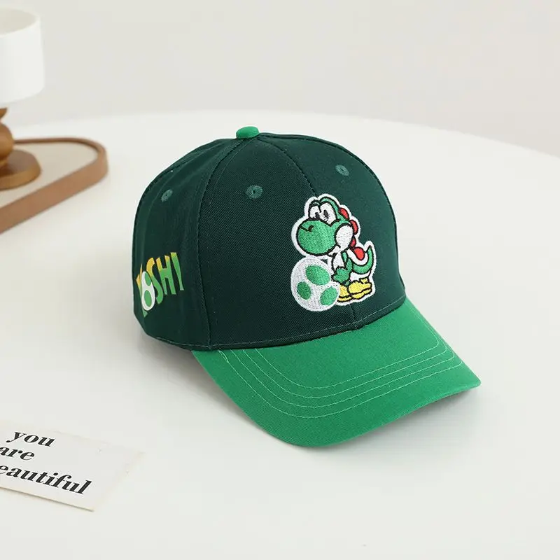 thumbnail image 1 of Gorra de béisbol con costuras de colores en contraste y patrón de dibujos animados periféricos de animación de Mario Kinopio, estilo versátil para primavera y verano, 1 of 5