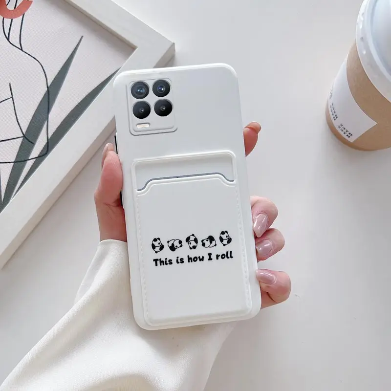 Cartoon Card Slot Holder Wallet Phone Case with Back Cover