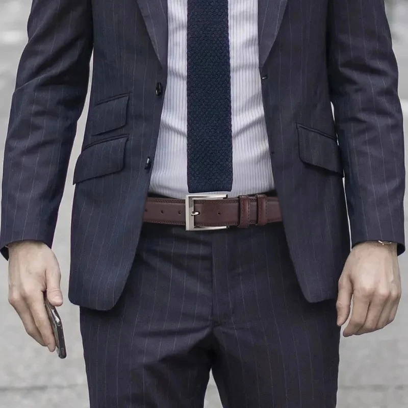 Men's Belt 2024New Casual Business Alloy Buckle Belt High End Luxury Authentic Fashion Belt Jeans Belt Gift for Boyfriend Or Dad