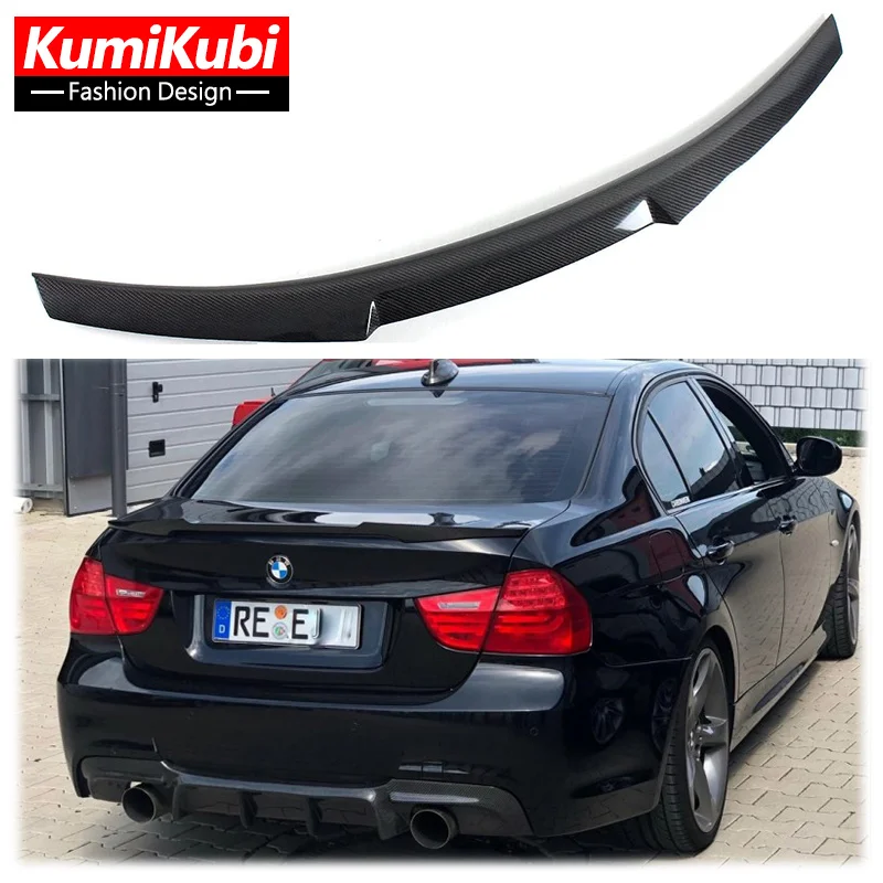 

E90 M4 Стиль Настоящее углеродное волокно задний спойлер багажника для BMW e90 3 серии 320i 320d специализированный, модифицированный Ducktail Lip Wing 2005-2012