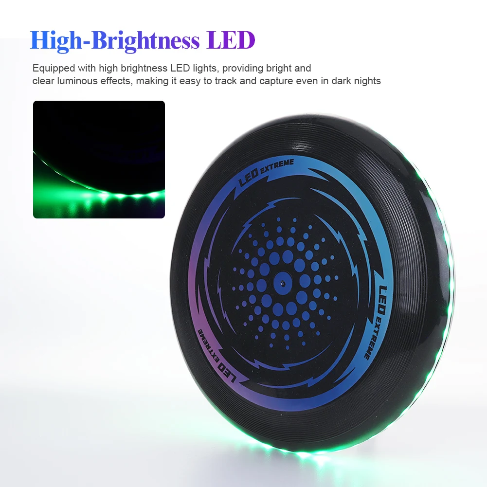 Flying Disc LED Light Up Flying Disc Glow in The Dark Ultimate Brightness Glowing Golf 49 LEDs for Outdoor Sports