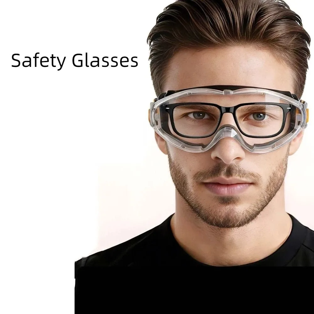 Clear Lens Anti-Fog Safety Glasses with Silicone Frame - Lightweight, Splash-Proof Protective Eyewear