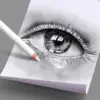 3/6 Pcs White Charcoal Pencils Soft Drawing Set White Sketch Pencil for Drawing Sketching Chalk Pencils Beginners & Artists 2
