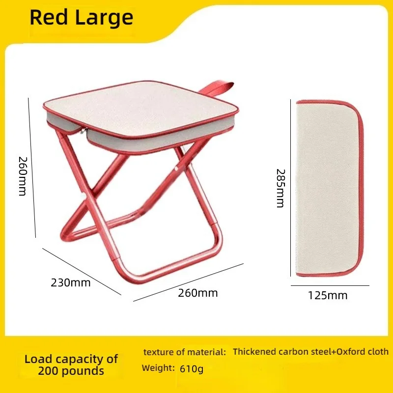 Outdoor Portable Folding Chair Bench Fishing Stool Travel Camping Horse Stool Train Subway Queuing