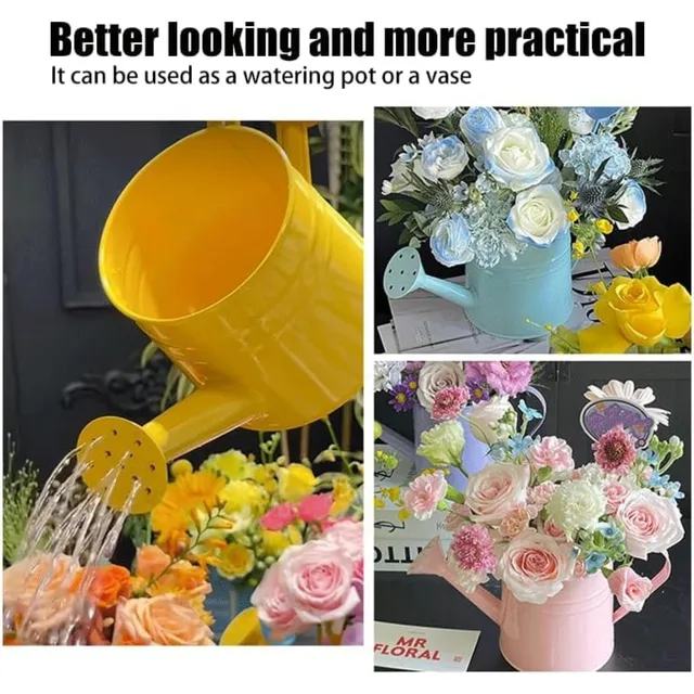 Metal Iron Sprinkler Kettle,Candy Colored Plant Watering Can,Garden Watering Can For Indoor & Outdoor Plant,Gardening Tools 3