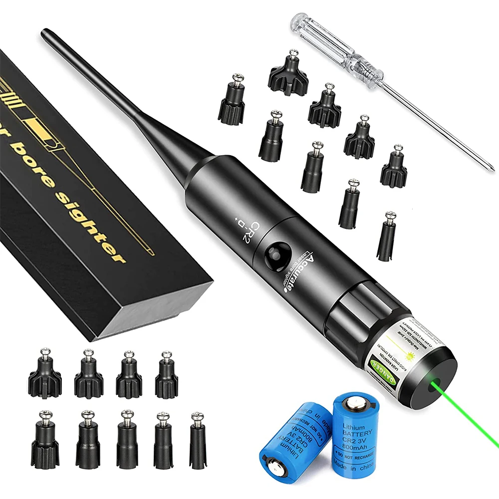 Tactical Green Laser Bore Sight Kit for .177 to .54 Caliber for Pistols/Rifle/Shotgun Laser
