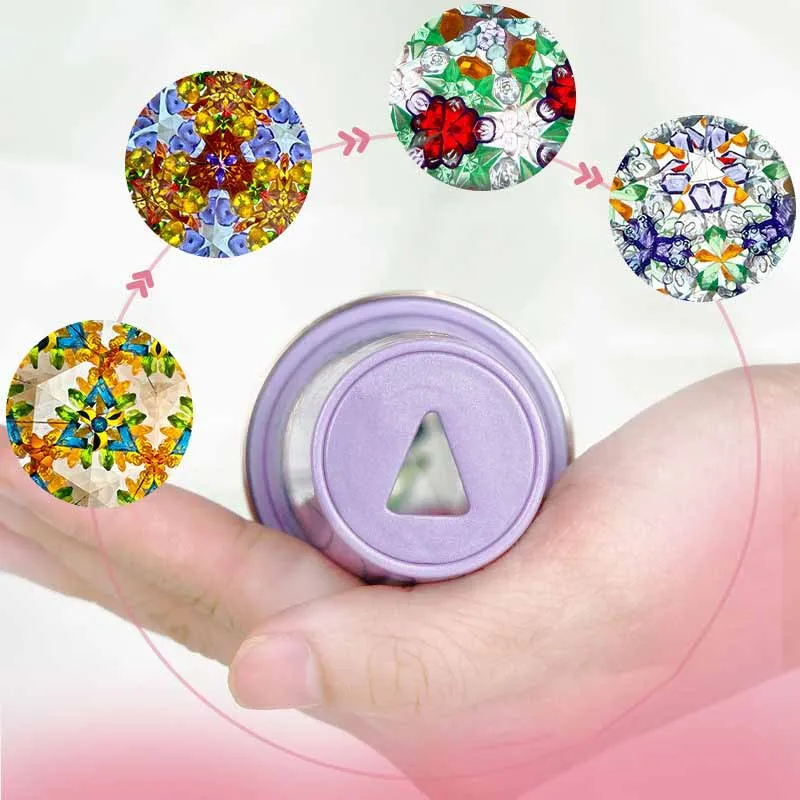 The New Milk Tea Cup Crystal Rotating Kaleidoscope Toys For Children Changeable Prismatic Science Experiment Kaleidoscope Toys