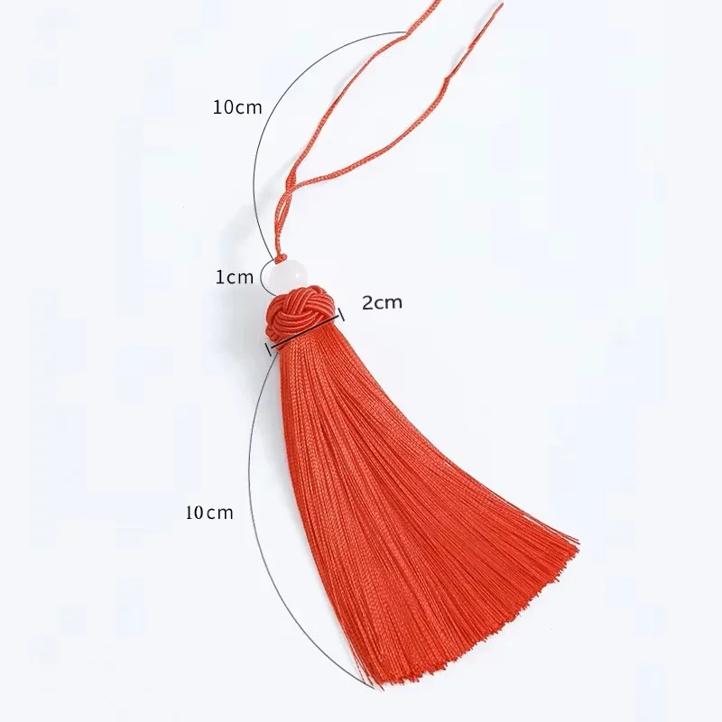 2Pcs 10cm 부드러운 술 수제 부드러운 공예 지방 Tassels 책갈피 쥬얼리에 대 한 파란색 된 Tassels 키 체인 장식 DIY 프로젝트 만들기