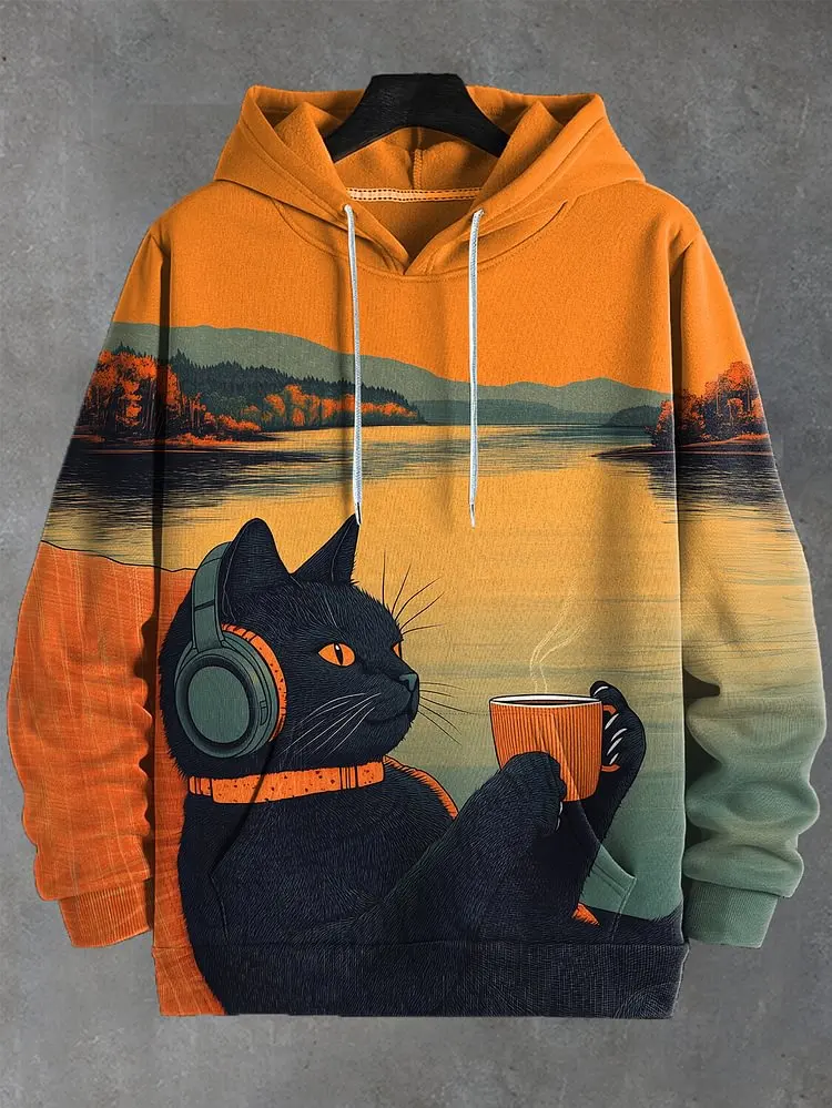 Funny Cat 3D Print Unisex Hoodie Sweatshirt
