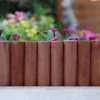 Wooden Short Fence Outdoor Landscape Edge Flexible Decorative border - Tree fence - Spring garden and yard maintenance 4