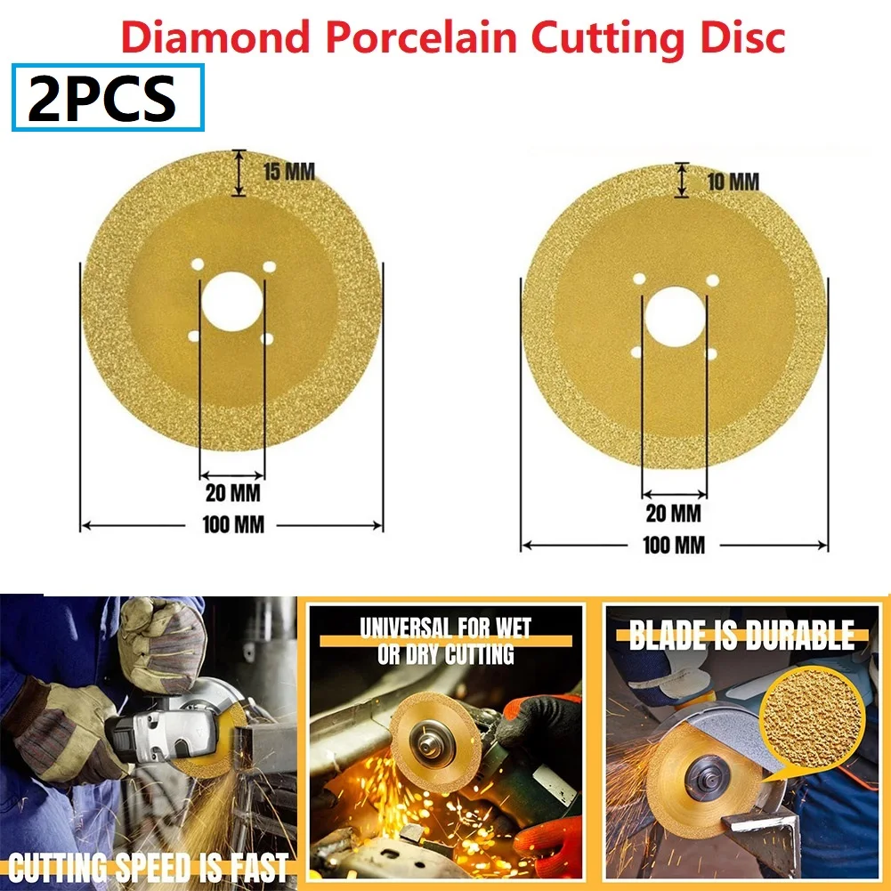 2pcs Diamond Cutting Disc Metal Saw Blades Concrete Granit Ceramic Tile