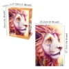 300pcs Flowers Drawn Lion Velvet Material Floor Jigsaw Puzzles for Adults Home Decor Games Family Fun Educational Toys for Kids 2