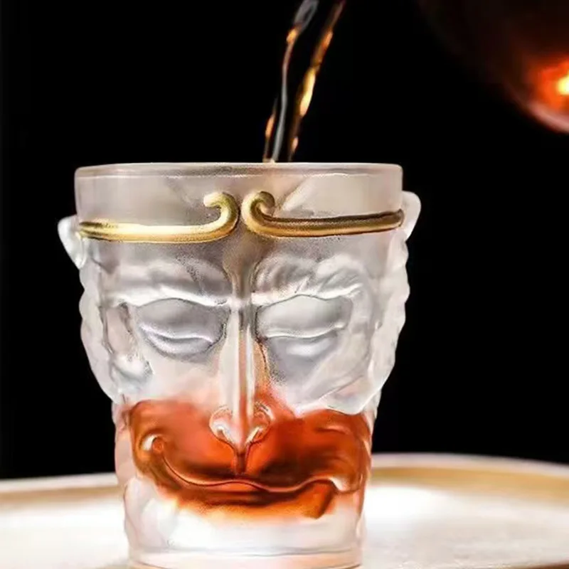 Game Black Myth Wukong Glass Cup Chinese Monkey King Goku Coffee Milk Mug Monkey King Creative Beer Whiskey Glasses Drinkware