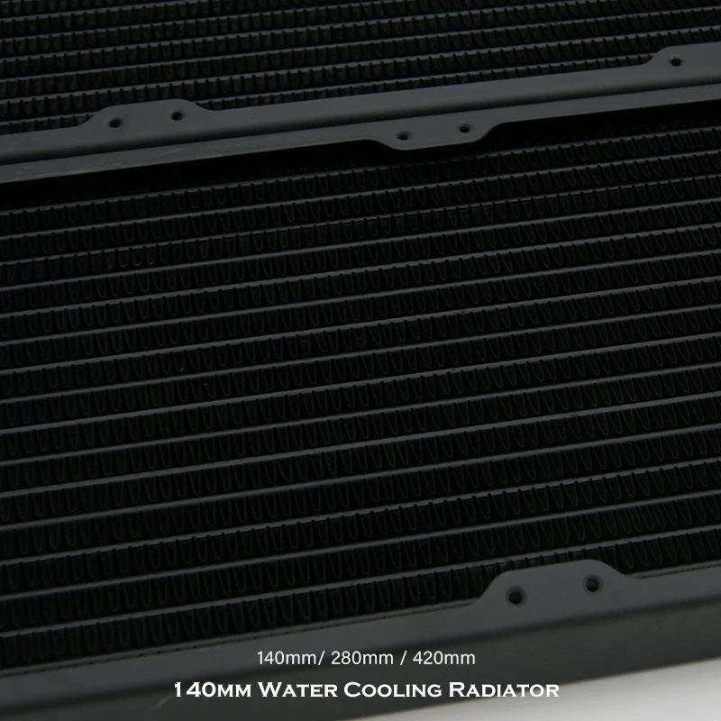 Radiador de Cobre Fino para pc Water Cooling System 140 mm 280 mm 420 mm Fileira Fria para 14cm Fan 27 mm - Imagem 2