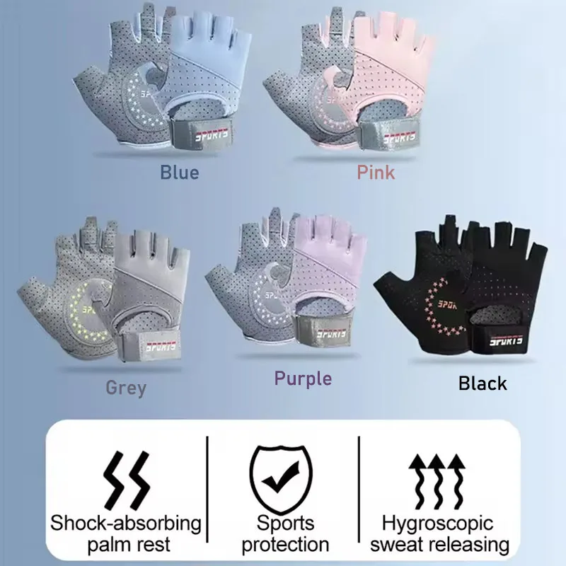 Men's and Women's Cycling Anti Slip Gloves Breathable and Wear-resistant Outdoor Sports Gloves Gym Exercise Wristband Covers