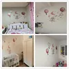 [shijuekongjian] Cartoon Girl Moon Wall Stickers DIY Balloons Mural Decals for Kids Rooms Baby Bedroom Nursery Home Decoration 6