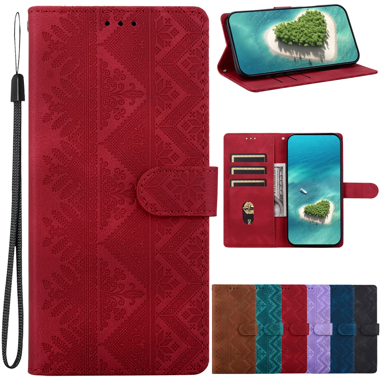 Magnetic Wallet Flip Luxury Leather Phone Case Cover