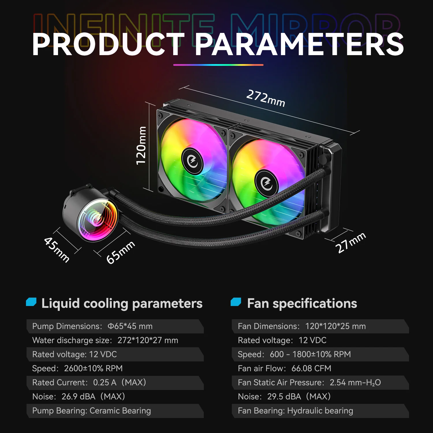 POWER TRAIN Liquid CPU Cooler DL240A, White Black ARGB, All In One Water Cooling Radiator, 5V 3PIN ARGB Fan, CPU Liquid Cooler - Image 5