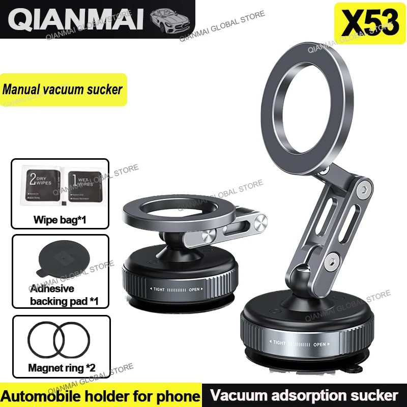 Support Voiture Magnétique Rotatif 360° - Ventouse Puissante Pour Tableau De Bord Ou Pare-brise, Compatible MagSafe