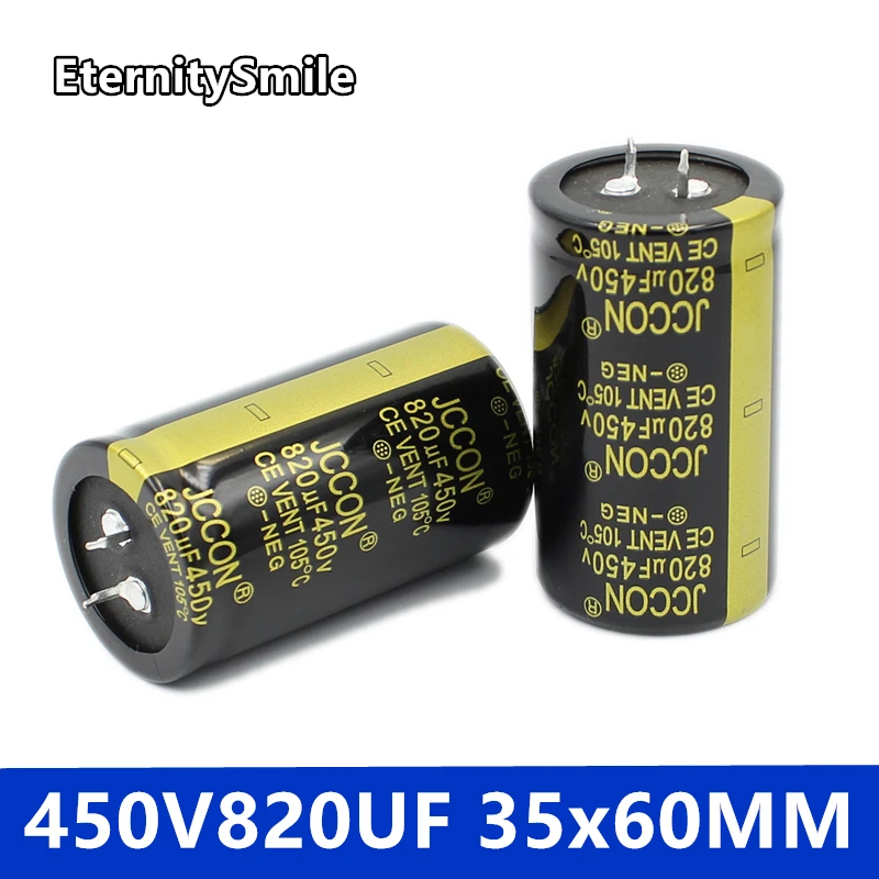 

820UF450V 35x60MM Inverter Capacity 450V820UF Electrolyte Capacitor 450V Oxygen Capacitor For Hifi Amplifier Low ESR