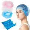 100 Pcs Disposable Non Woven Fabric Sterile Hat Hygienic Food Workshop Dust Hair Salon Makeup Cap Shower Cap Bathroom Supplies 1