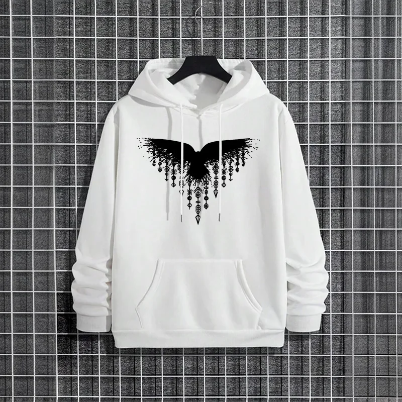 Mens Hoodie 2025 Urban Streetwear Fashion Hooded Sweatshirt Male Trendy Casual Street Style Autumn Winter Pullover - 2
