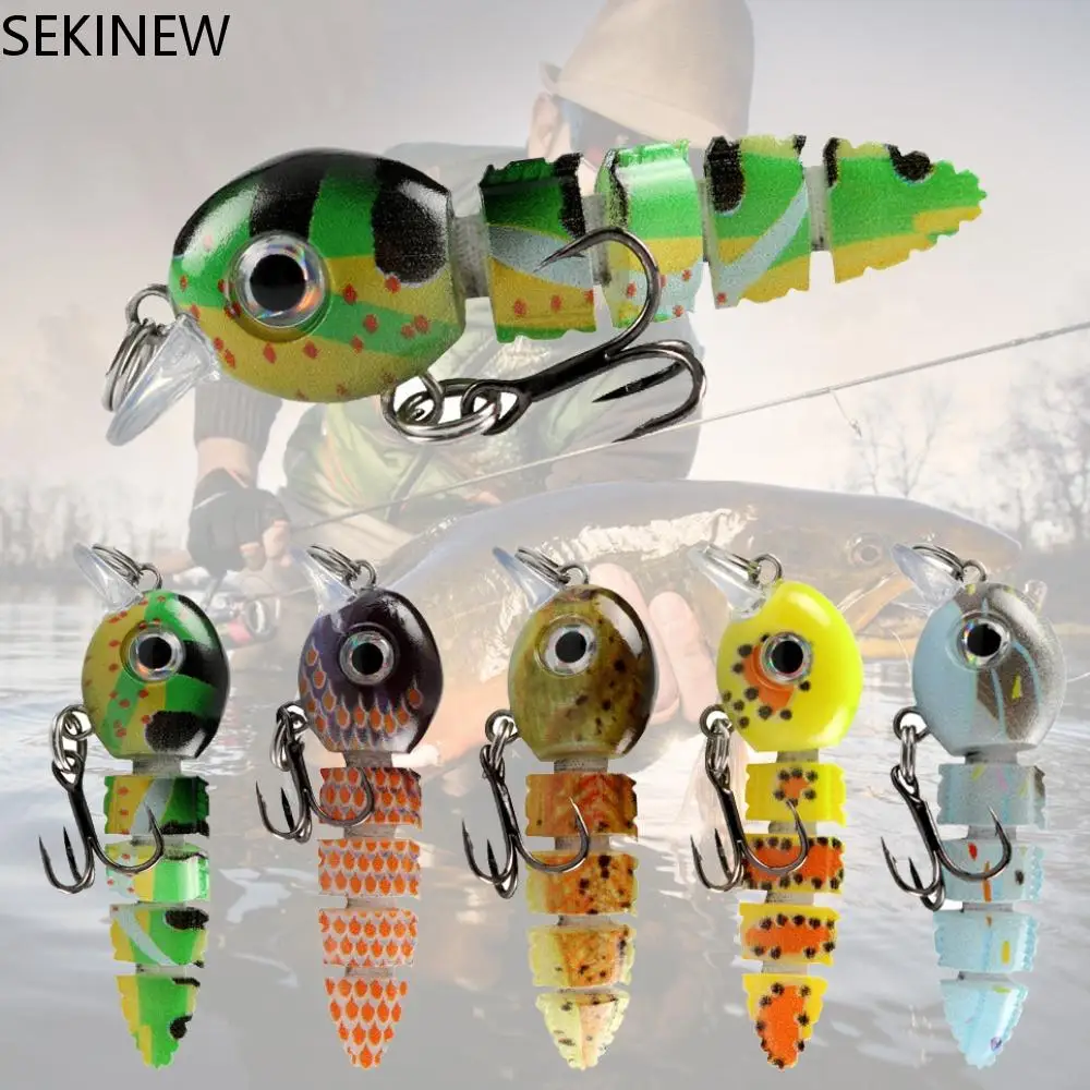 

1Pc Hard Multi Jointed Tadpole Fishing Lure Mini 55MM Wobblers Multi-Section Fishing Lure Segmented Swimbait