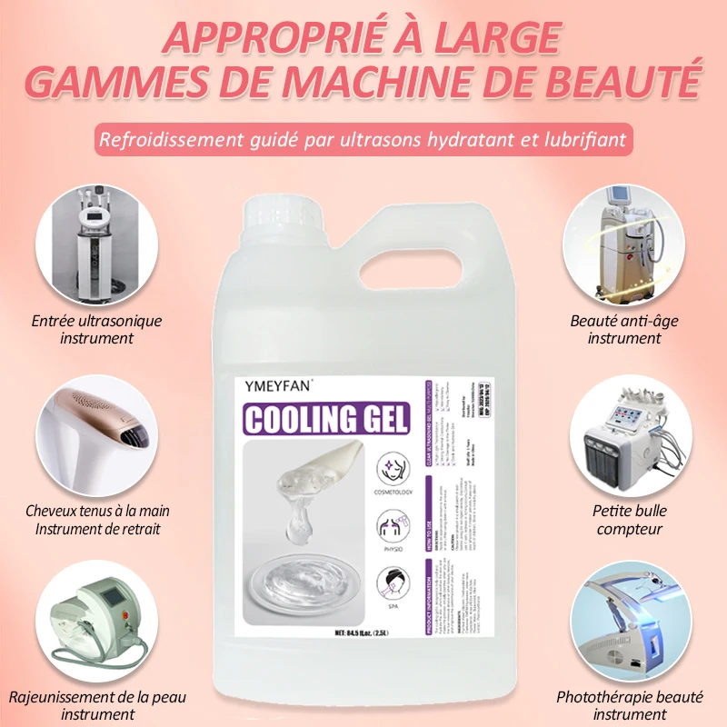 ConEventRadiofrecustudy-Gel de contact transparent à cavitacion, beauté par ultrasons, soins du visage et du corps, 2,5 L