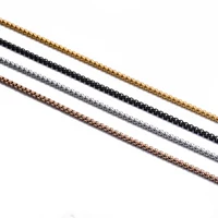 1 pièce collier de perles en acier inoxydable chaîne Figaro chaîne collier pour pendentif hommes femmes collier bijoux accessoires 6