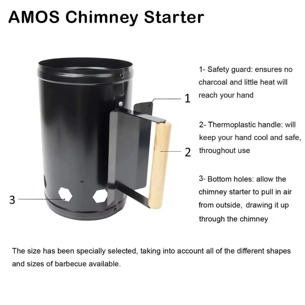 Camping Barbecue Can Charcoal Barrel Carbon Stove Charcoal Lighter Chimney Quick Fire Coal Starter Can Lighting Barrel barbecue charcoal stove barbecue stove barbecue grill