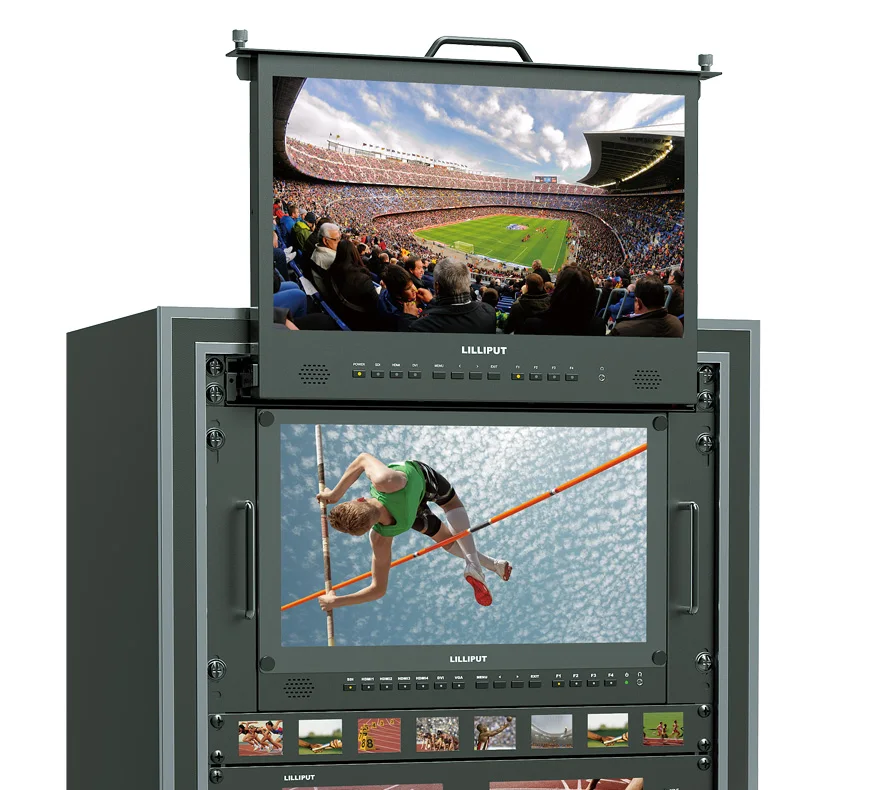 

17.3" Full HD pull-out Rack monitor portable broadcast monitor with waveform vector