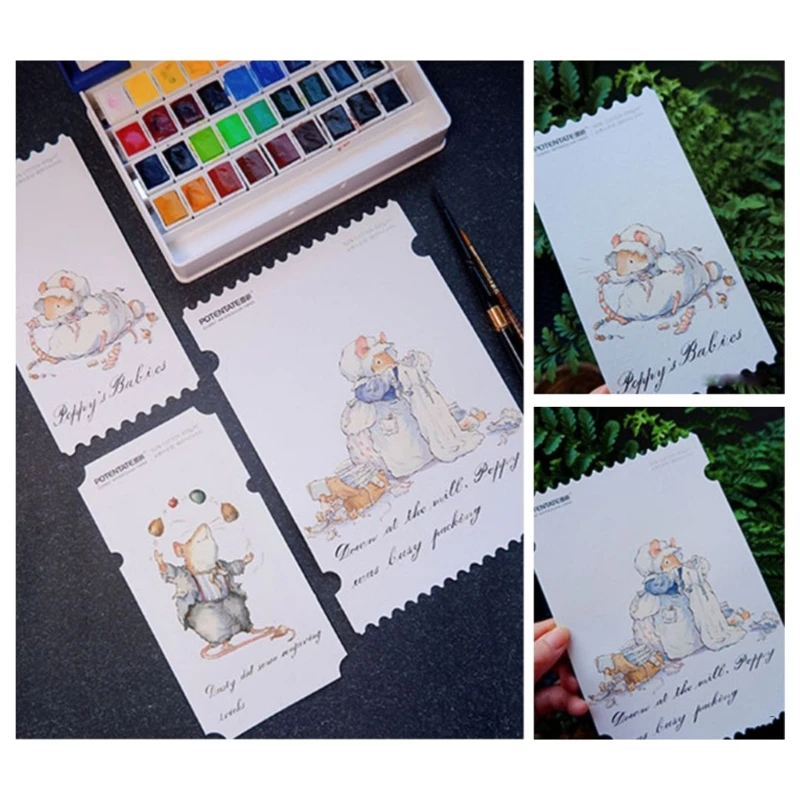 20Sheets/pack Watercolor Paper Pad Watercolor Pads for Artists Textured Paper Watercolor Textured Paper 3.15x6.1in