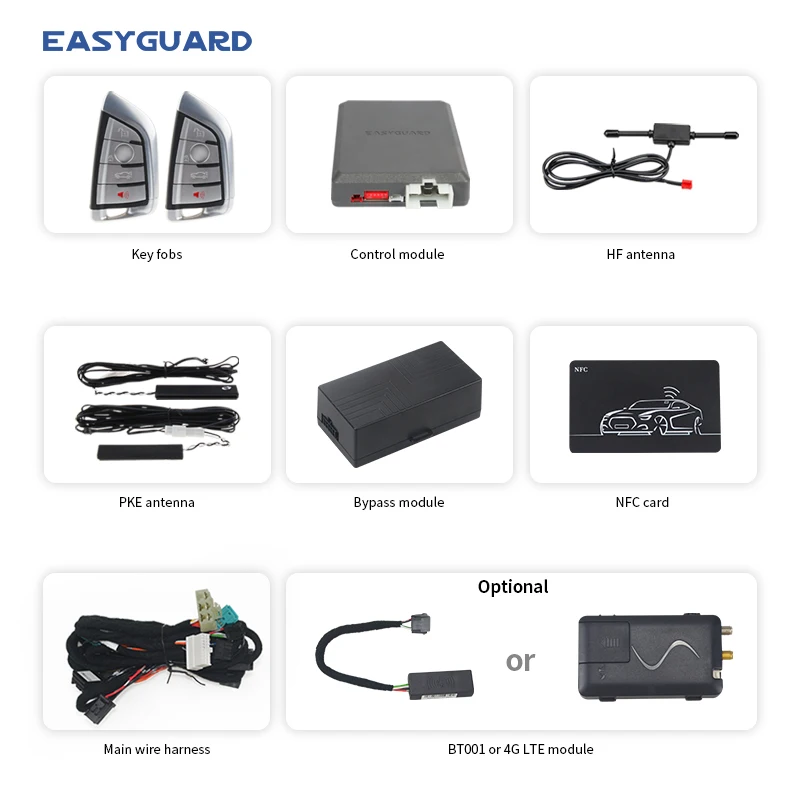 Фото EASYGUARD CAN BUS LCD приложение 4g lte стиль подходит для BMW F10,F06,F12,F13,F11,F18,F07,5 серий, M5,5GT,6 серий PKE дистанционный пусковой комплект №4