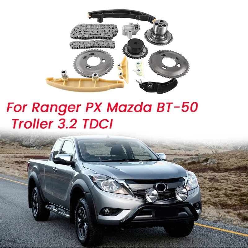 

Engine Control Chain Set Timing Kits Replacement Parts For Ranger PX Mazda BT-50 Troller 3.2 TDCI BK3Q6268BA, YC1Q6A895BA