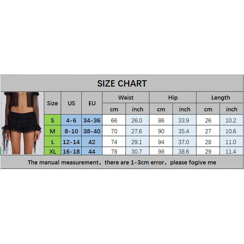 Y2K Women Lace Ruffle Shorts
