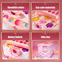 Makeup Toy for Girls Princess Suitcase Box Playing Non-toxic Nail Polish Lipstick Beauty Fashion Children 3 Years Birthday Gifts 5